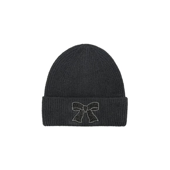 C.C Rhinestone Ribbon Embellished Beanie Winter Hat Women’s NWT - Picture 4 of 5